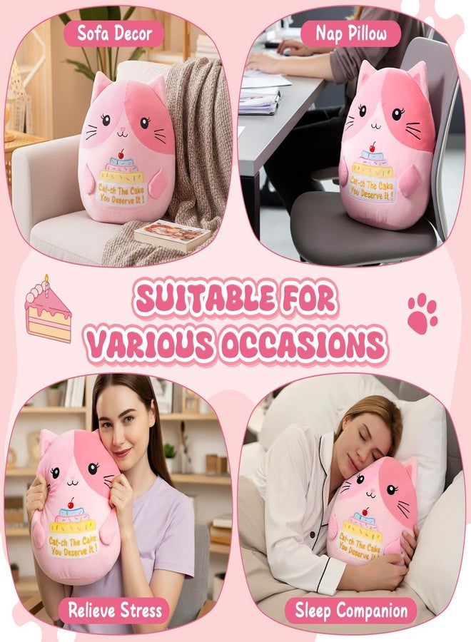 Dalycro 12 Inch Cat Plush Pillow - Cute Stuffed Animal Cat Doll for Women, Soft Plushies Pillow for Bed & Office Decor Birthdays - Image 5